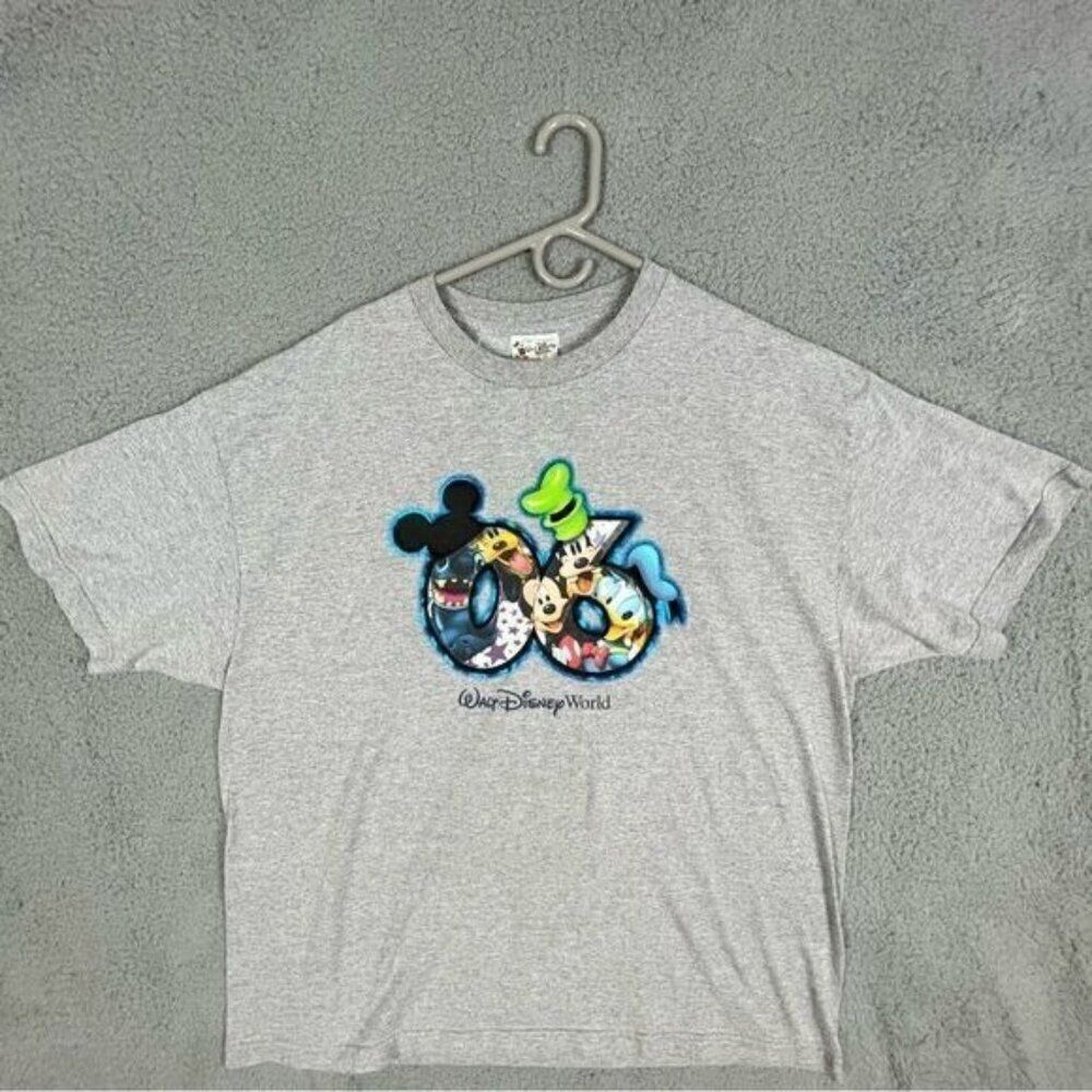 WALT DISNEY WORLD MENS T SHIRT GRAY SIZE XL